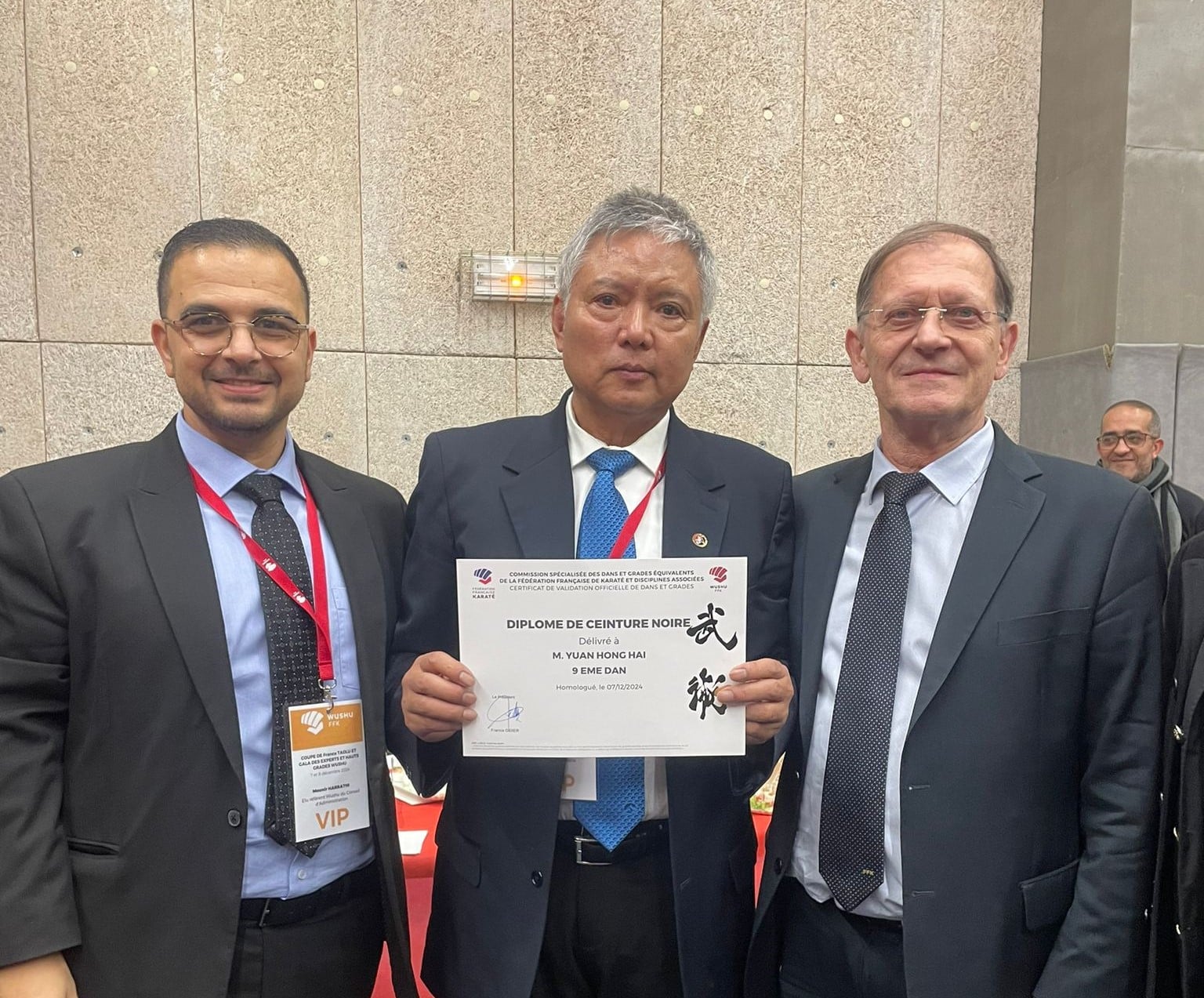 Maître Yuan Hong Hai élevé au prestigieux grade de 9e Dan